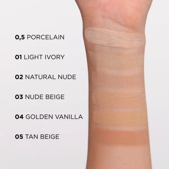 Eveline Cosmetics Better Than Perfect Stay in Place long-wear setting foundation 0.5 Porcelain 30 ml