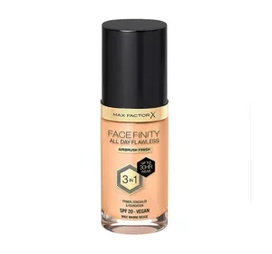 MAX FACTOR FACEFINITY ALL DAY FLAWLESS 3IN1 VEGAN FOUNDATION W62 WARM BEIGE 30ML