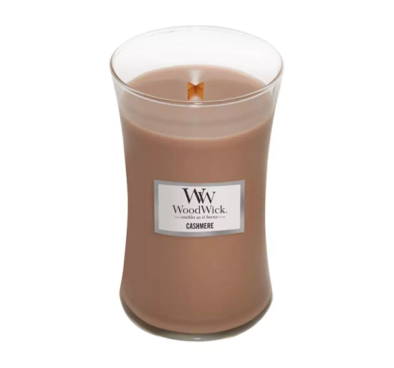 WOODWICK LARGE JAR CANDLE SCENTED CANDLE CASHMERE 610G 