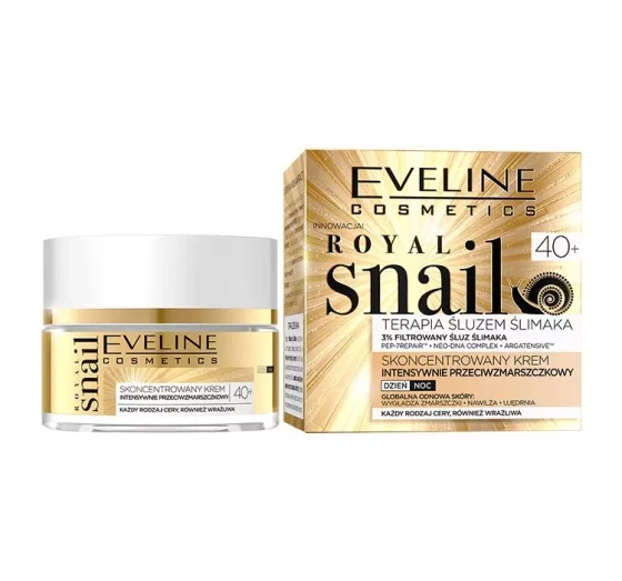 EVELINE ROYAL SNAIL THERAPY CONCENTRATED ANTI-WRINKLE FACE CREAM 40+ DAY NIGHT 50ML