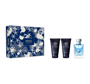VERSACE POUR HOMME SET EAU DE TOILETTE SPRAY 50ML + SHAMPOO 50ML + AFTER SHAVE BALM 50ML