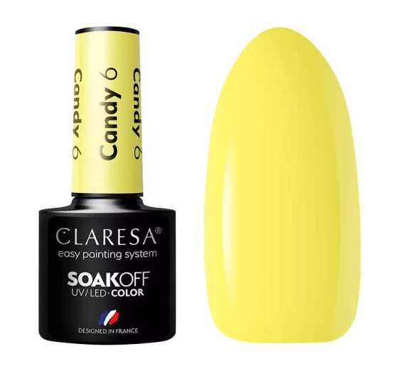 CLARESA SOAK OFF UV HYBRID NAIL POLISH CANDY 6 5ML
