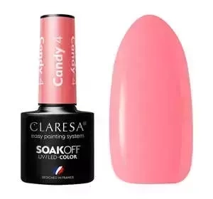 CLARESA SOAK OFF UV HYBRID NAIL POLISH CANDY 4 5ML