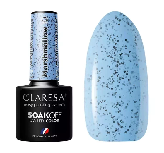 CLARESA SOAK OFF HYBRID NAIL POLISH MARSHMALLOW 10 5ML