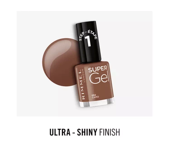 RIMMEL SUPER GEL NAIL GEL NAIL POLISH 052 CAMO 12ML 