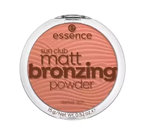 ESSENCE SUN CLUB VEGAN MATTE BRONZING POWDER DARKER SKIN 15G