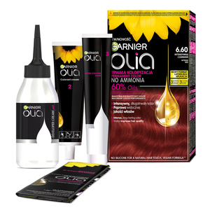 GARNIER OLIA PERMANENT HAIR COLOR NO AMMONIA 6.60 INTENSIVE RED