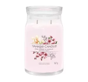 YANKEE CANDLE SIGNATURE SCENTED CANDLE PINK CHERRY & VANILLA  567G