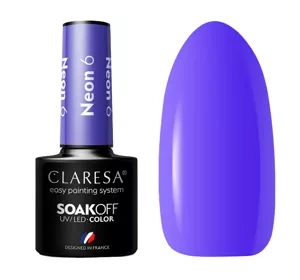 CLARESA SOAK OFF HYBRID NAIL POLISH NEON 6 5ML