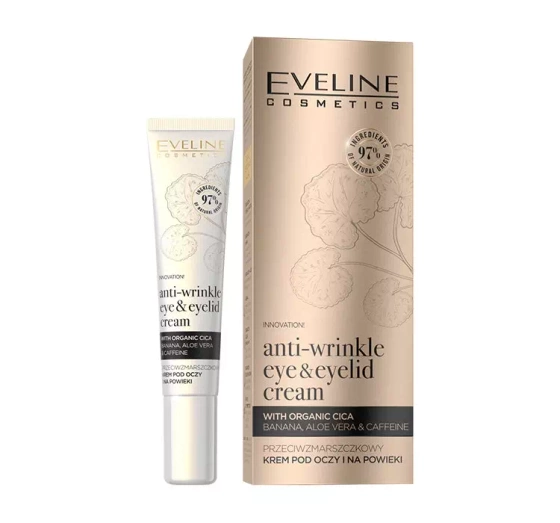 EVELINE ORGANIC GOLD ANTI-WRINKLE EYE & EYELID CREAM 20ML