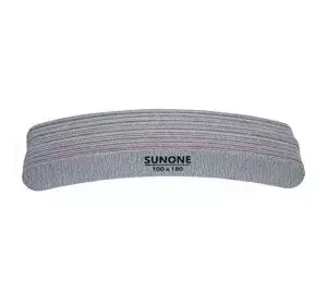SUNONE NAIL FILE BANANA SHAPE 100/180 10 PCS
