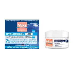 MIXA HYALUROGEL NIGHT MOISTURIZING MASK CREAM