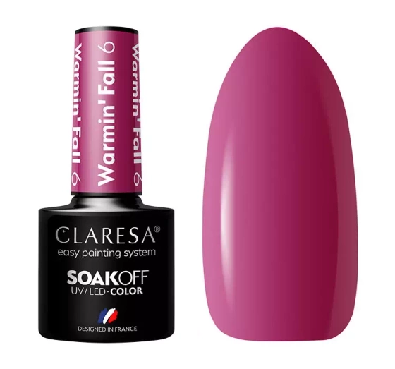 CLARESA SOAK OFF HYBRID NAIL POLISH WARMIN' FALL 6 5ML