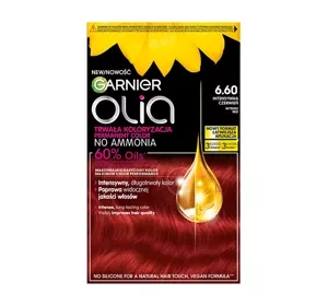 GARNIER OLIA PERMANENT HAIR COLOR NO AMMONIA 6.60 INTENSIVE RED