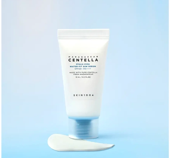 SKIN1004 MADAGASCAR CENTELLA HYALU-CICA WATER-FIT SUN SERUM SPF50+ PROTECTIVE FACE CREAM 15ML