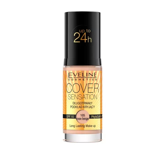EVELINE COVER SENSATION LONG-LASTING FOUNDATION 105 ROSE BEIGE 30ML