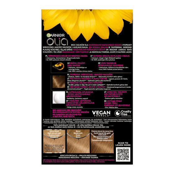 GARNIER OLIA PERMANENT HAIR COLOR NO AMMONIA 8.31 GOLDEN ASHY BLONDE