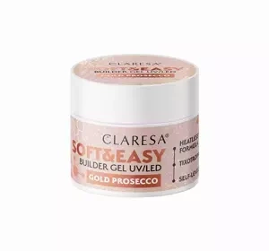 CLARESA SOFT & EASY BUILDER GEL UV/LED GOLD PROSECCO 12G