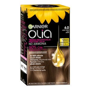 GARNIER OLIA PERMANENT HAIR COLOR NO AMMONIA 6.0 LIGHT BROWN