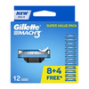 Gillette Mach3 Razor Blade Refills for Men Pack of 12