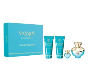 VERSACE DYLAN TURQUOISE POUR FEMME EAU DE TOILETTE SPRAY 100ML + 5ML + 2 X GEL 100ML