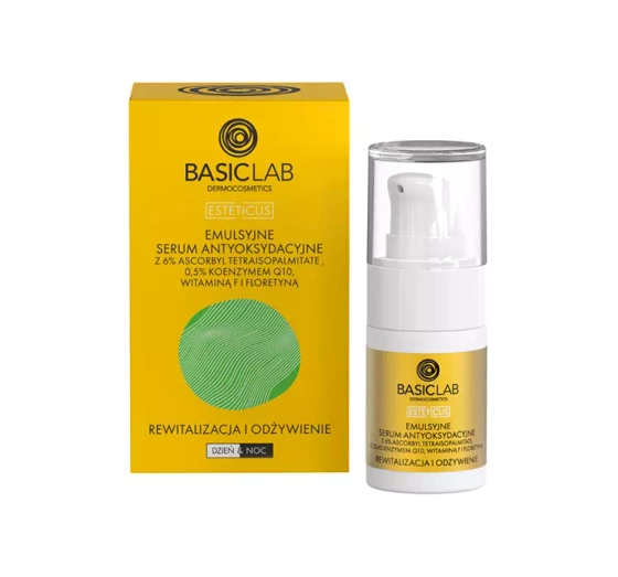 BASICLAB ESTETICUS ANTIOXIDANT EMULSION SERUM WITH 6% ASCORBYL TETRAISOPALMITATE 15ML