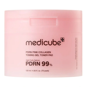 Medicube PDRN Pink Collagen Toner Gel Pads with Collagen, Pack of 70
