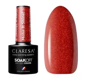 CLARESA SOAK OFF HYBRID NAIL POLISH MAKE IT SHINE 3 5ML
