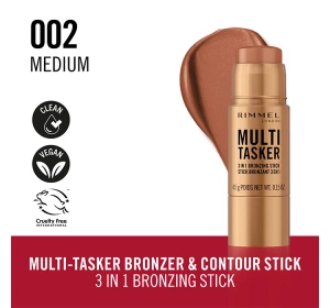 Rimmel Multi Tasker Illuminating Bronzer Stick 002 Medium 4.5g