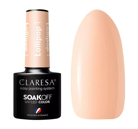 CLARESA SOAK OFF HYBRID NAIL POLISH LOLLIPOP 1 5G