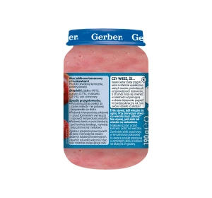 Gerber dessert after 6 months Apple-banana puree with strawberries 190g