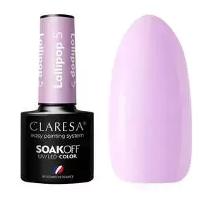 CLARESA SOAK OFF HYBRID NAIL POLISH LOLLIPOP 5 5ML