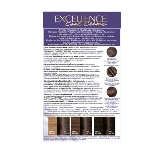 LOREAL EXCELLENCE COOL CREME 6.11 ULTRA ASH DARK BLONDE