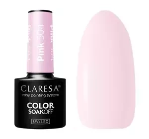 CLARESA SOAK OFF HYBRID NAIL POLISH PINK 504 5G