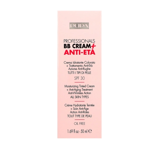 PUPA BB CREAM ANTI AGING BB CREAM FOUNDATION NUDE 001