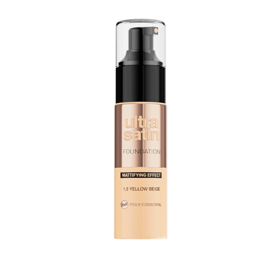 BELL PROFESSIONAL ULTRA SATIN LONG-LASTING MATTIFYING FOUNDATION 1.5 YELLOW BEIGE 30G