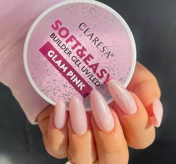 CLARESA SOFT & EASY BUILDER GEL UV/LED GLAM PINK 12G