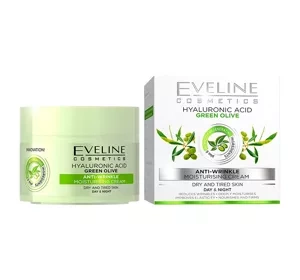 EVELINE MOISTURIZING ANTI-WRINKLE DAY AND NIGHT GREEN OLIVE CREAM 50ML