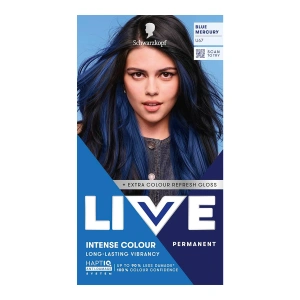 SCHWARZKOPF LIVE INTENSE COLOUR URBAN METALLICS PERMANENT HAIR COLOUR U67 BLUE MERCURY