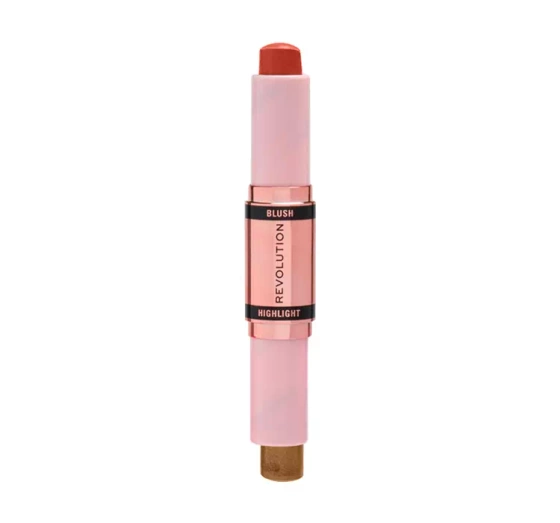 REVOLUTION BLUSH & HIGHLIGHT STICK CORAL DEW 4.3G