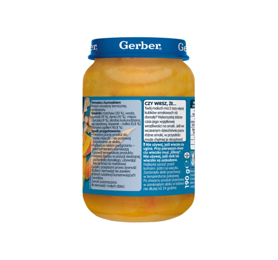 Gerber dinner after 6 months Chicken stew 190g