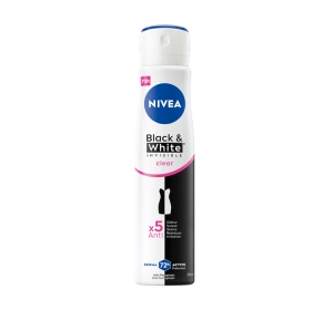 NIVEA Black&White Invisible Clear Antiperspirant Spray for Women 250ml