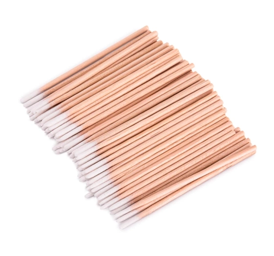 AlleLac Wooden Sticks with Cotton Tips 100 pcs