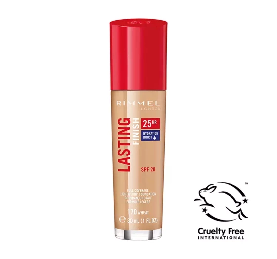 RIMMEL LASTING FINISH 25HR FACE FOUNDATION 170 WHEAT 30ML