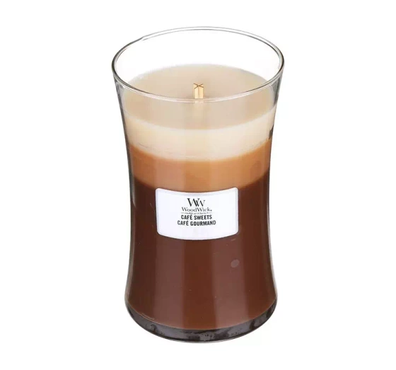 Click on photo to zoom it WOODWICK LARGE JAR CANDLE SCENTED CANDLE TRILOGY CAFE SWEETS 610G