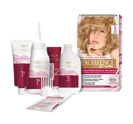 LOREAL EXCELLENCE CREME HAIR COLOUR 8 LIGHT BLONDE
