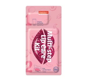 PUREDERM MULTI-STEP LIP CARE KIT CREAMY LIP SCRUB + LIP GEL PATCH
