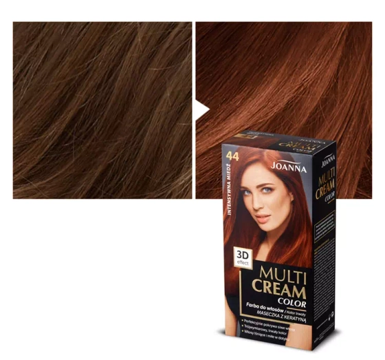 JOANNA MULTI CREAM COLOR PERMANENT HAIR DYE 44 INTENSIVE COOPER