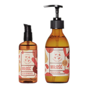 Mydlarnia Cztery Szpaki Love Gift Set Liquid Soap 300ml + Massage Oil 100ml