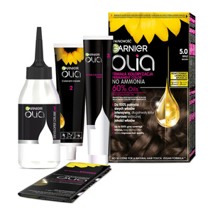 GARNIER OLIA PERMANENT HAIR COLOR NO AMMONIA 5.0 BROWN